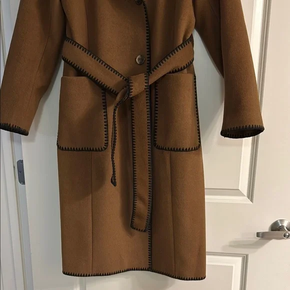 Elegant Brown Women's Coat - Picture 3 of 11